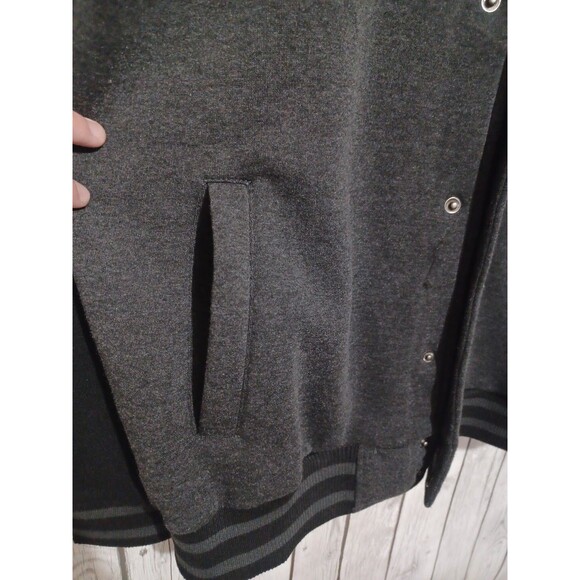 Official NFL Bomber Jacket Shield Logo Medium Gray NFL Team Apparel New $130MSRP - Picture 2 of 9